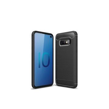 Microcase Samsung Galaxy S10E Brushed Carbon Fiber Silikon Kılıf