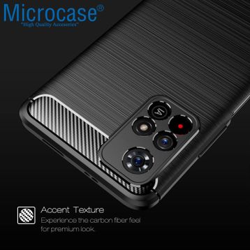 Microcase Xiaomi 11T Brushed Silikon Siyah Kılıf