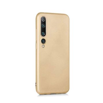 Microcase Xiaomi Mi 10 Premium Matte Silikon Gold Kılıf
