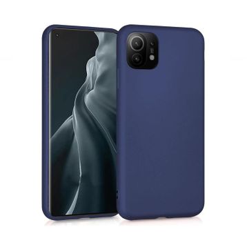 Microcase Xiaomi Mi 11 Premium Matte Silikon Lacivert Kılıf