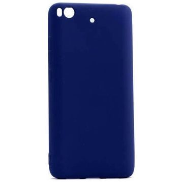 Microcase Xiaomi Mi 5S Premium Mat Silikon Tempered Cam + Lacivert Kılıf