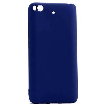 Microcase Xiaomi Mi 5S Premium Mat Silikon Tempered Cam + Lacivert Kılıf