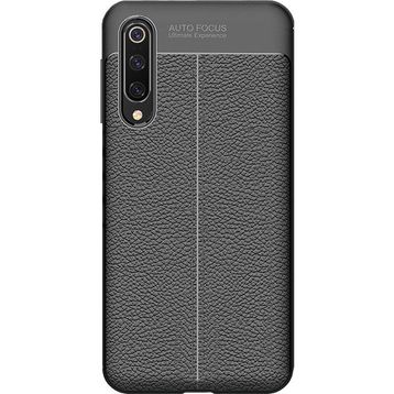 Microcase Xiaomi Mi 9 Leather Tpu Silikon Siyah Kılıf