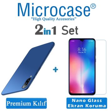 Microcase Xiaomi Mi 9 Premium Matte Lacivert Silikon Kılıf