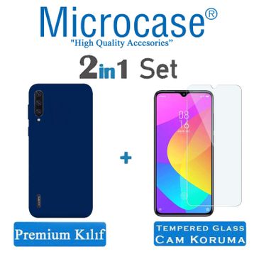 Microcase Xiaomi Mi 9 Premium Matte Lacivert Silikon Kılıf