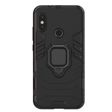Microcase Xiaomi Mi A2 Lite Redmi 6 Pro Batman Serisi Yüzük Standlı Armor Kılıf