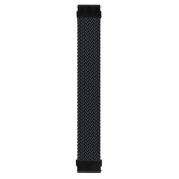 Microsonic Amazfit GTR 3 Pro Braided Solo Loop Band Siyah 155 mm Medium Kordon