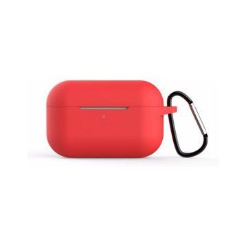 Microsonic Apple AirPods Pro Askılı Mat Silikon Kırmızı Kılıf
