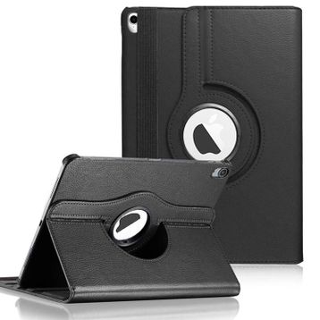 Microsonic Apple iPad 11 İnç A1980 360 Dönerli Stand Deri Siyah Kılıf