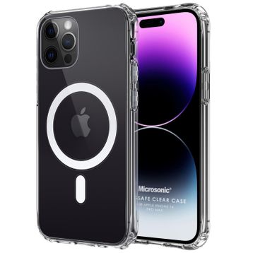 Microsonic Apple iPhone 14 Pro Max Magsafe Clear Soft Şeffaf Cep Telefonu Kılıfı