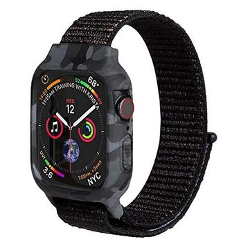Microsonic Apple Watch Series 4 40 mm Camouflage Armor Pro Siyah Kordon