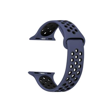 Microsonic Apple Watch Series 4 40 mm Lacivert Siyah Rainbow Sport Band Kordon