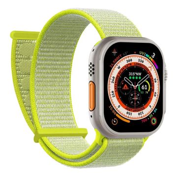 Microsonic Apple Watch Series 5 44 mm Hasırlı Woven Sarı Uyumlu Kordon