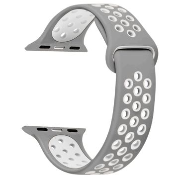 Microsonic Apple Watch Series 6 40 mm Gri Beyaz Rainbow Sport Band Kordon