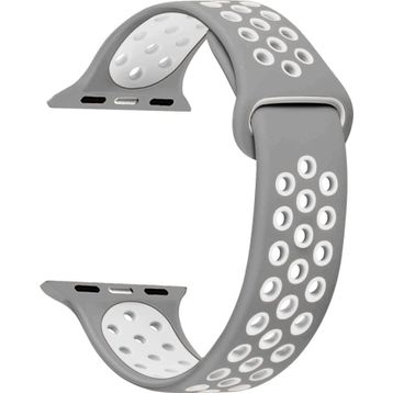 Microsonic Apple Watch Series 6 40 mm Gri Beyaz Rainbow Sport Band Kordon