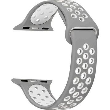 Microsonic Apple Watch Series 6 40 mm Gri Beyaz Rainbow Sport Band Kordon