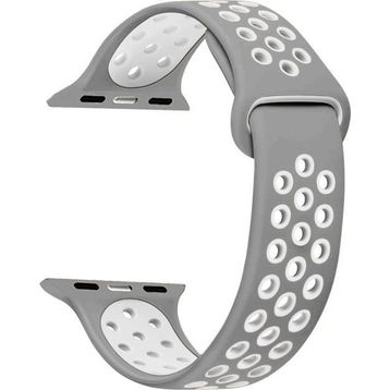 Microsonic Apple Watch Series 6 40 mm Gri Beyaz Rainbow Sport Band Kordon