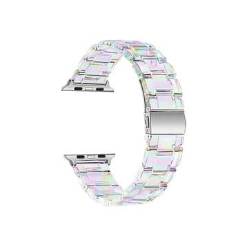 Microsonic Apple Watch Series 6 40 mm Stainless Transparent Clear Çok Renkli Kordon