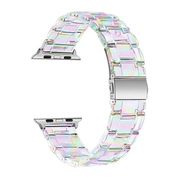 Microsonic Apple Watch Series 6 40 mm Stainless Transparent Clear Çok Renkli Kordon