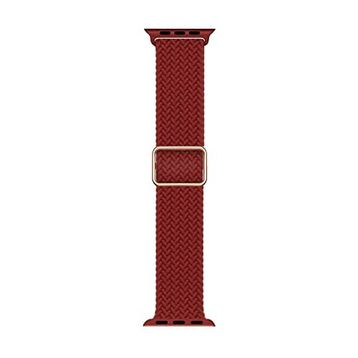Microsonic Apple Watch Series 9 41 mm Knitted Fabric Loop Kırmızı Uyumlu Kordon