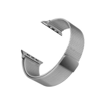 Microsonic Apple Watch Series 9 Milanese Loop Gümüş 41 mm Kordon