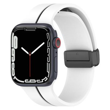 Microsonic Apple Watch Ultra 2 Ribbon Line Siyah Beyaz Kordon