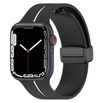 Microsonic Apple Watch Ultra 2 Ribbon Line Siyah Beyaz Kordon