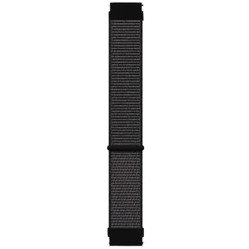 Microsonic Garmin Forerunner 55 Hasırlı Woven Sport Loop Siyah Kordon