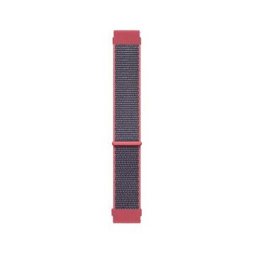 Microsonic Garmin Forerunner 645 Woven Sport Loop Koyu Pembe Hasırlı Kordon