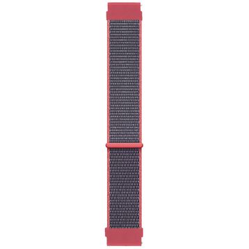 Microsonic Garmin Forerunner 645 Woven Sport Loop Koyu Pembe Hasırlı Kordon