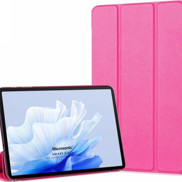 Microsonic Honor Pad X9 Slim Translucent Back Smart Cover Pembe Kılıf