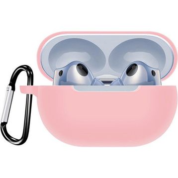Microsonic Huawei FreeBuds Pro 2 Askılı Mat Silikon Pembe Kılıf