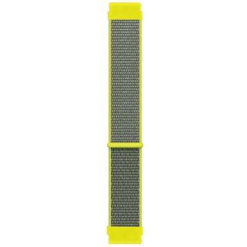 Microsonic Huawei Honor Magic Watch 2 46 mm için Hasırlı Woven Sport Loop Sarı Kordon