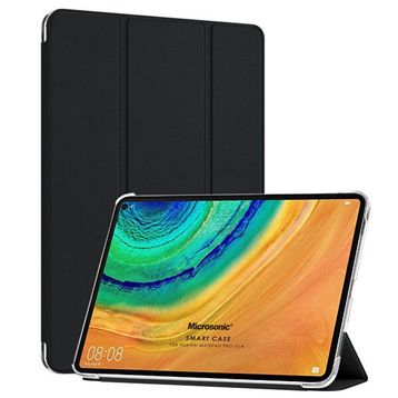 Microsonic Huawei Matepad 10.4 inç Slim Translucent Back Smart Cover Siyah Tablet Kılıfı