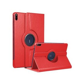 Microsonic Huawei MatePad Pro 10.8 360 Rotating Stand Deri Kırmızı Tablet Kılıfı