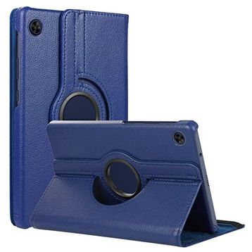 Microsonic Huawei MatePad T10S 360 Rotating Stand Deri Lacivert Tablet Kılıfı
