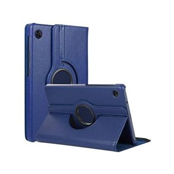 Microsonic Huawei MatePad T10S 360 Rotating Stand Deri Lacivert Tablet Kılıfı