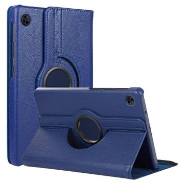 Microsonic Huawei MatePad T10S 360 Rotating Stand Deri Lacivert Tablet Kılıfı