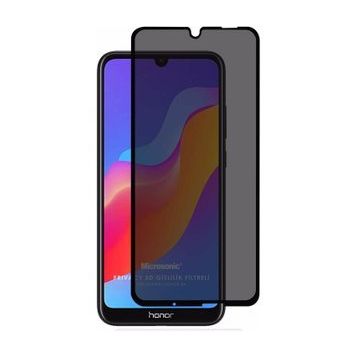 Microsonic Huawei Siyah Honor 8A Privacy 5D Gizlilik Filtreli Cam Ekran Koruyucu