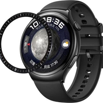 Microsonic Huawei Watch 4 Pro Tam Kaplayan Temperli Cam Full Siyah Ekran Koruyucu