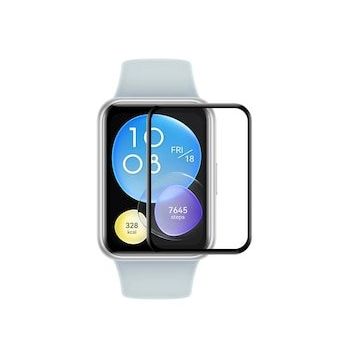 Microsonic Huawei Watch Fit 2 Tam Kaplayan Nano Cam Siyah Ekran Koruyucu