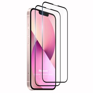 Microsonic iPhone Uyumlu 13 Crystal Seramik Nano 2 Adet Siyah Ekran Koruyucu