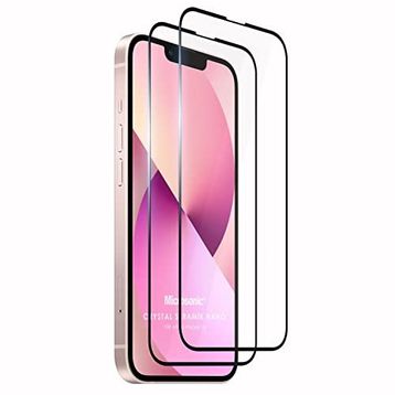 Microsonic iPhone Uyumlu 13 Crystal Seramik Nano 2 Adet Siyah Ekran Koruyucu