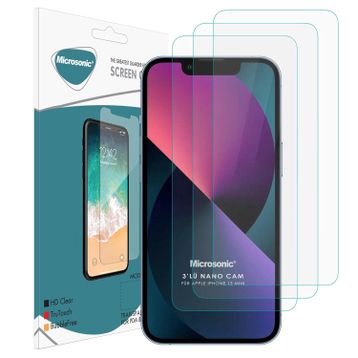 Microsonic iPhone Uyumlu 13 Mini Screen Protector Nano Glass 3 Adet Cam Ekran Koruyucu