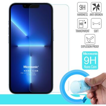 Microsonic iPhone Uyumlu 13 Pro Max Nano Glass Cam Ekran Koruyucu