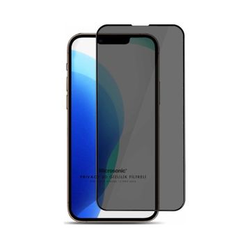 Microsonic iPhone Uyumlu 13 Pro Max Privacy 5D Gizlilik Filtreli Siyah Cam Ekran Koruyucu