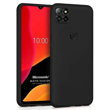 Microsonic Matte Silicone Casper Via E30 Siyah Kılıf