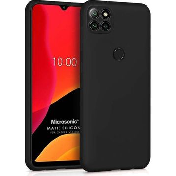 Microsonic Matte Silicone Casper Via E30 Siyah Kılıf