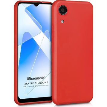 Microsonic Matte Silicone Samsung Galaxy A03 Core Kırmızı Kılıf
