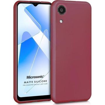 Microsonic Matte Silicone Samsung Galaxy A03 Core Mor Cep Telefonu Kılıfı